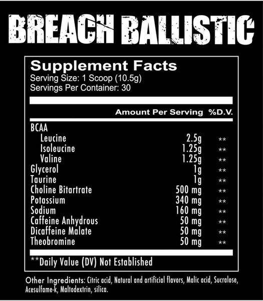Redcon1 BREACH BALLISTIC Branch Chain Amino Acids 315g (30 servings)