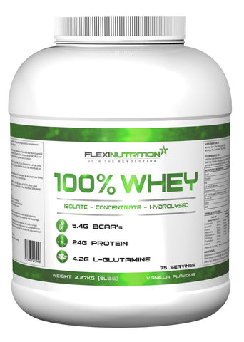 Flexi Nutrition 100% Whey 2.27kgs 76 servings