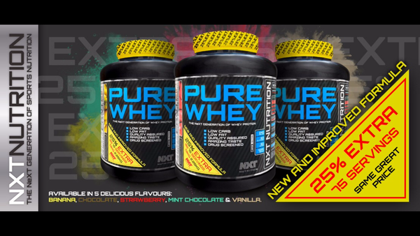 NXT PURE WHEY 25% extra free + Shaker